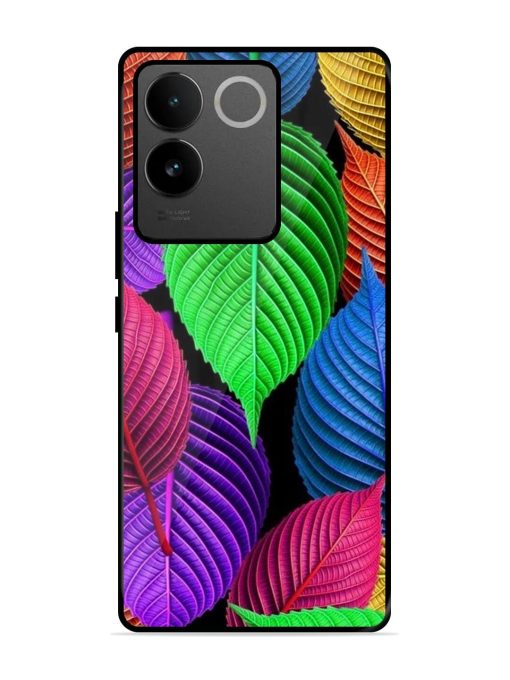 Rainbow Leaf Symphony Glossy Soft Edge Case for Iqoo Z7 Pro (5G) Chachhi