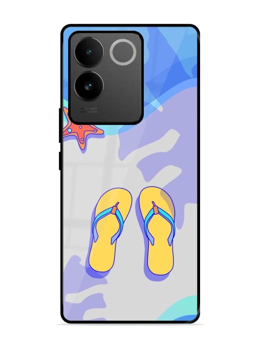 Sandy Toes And Salty Seas Glossy Soft Edge Case for Iqoo Z7 Pro (5G)