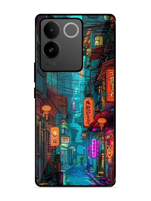 Neon Nightscape Glossy Soft Edge Case for Iqoo Z7 Pro (5G) Chachhi