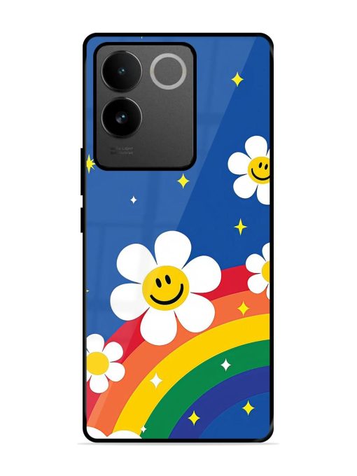 Happy Daisies And Rainbow Sky Glossy Soft Edge Case for Iqoo Z7 Pro (5G) Chachhi