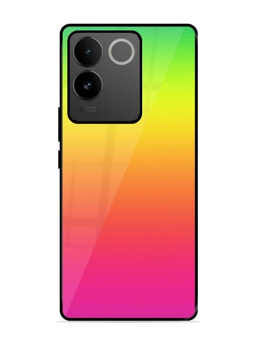 Rainbow Gradient Glossy Soft Edge Case for Iqoo Z7 Pro (5G) Chachhi