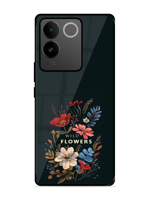 Dark Floral Glossy Soft Edge Case for Iqoo Z7 Pro (5G) Chachhi