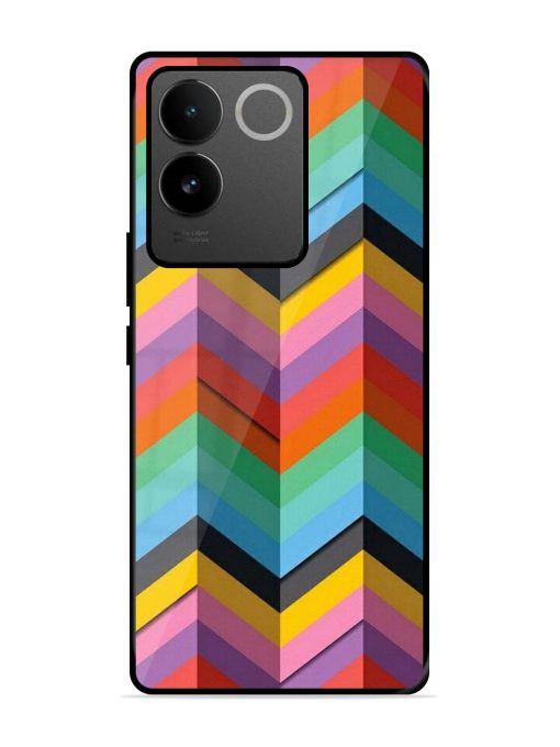 Colorful Zigzag Glossy Soft Edge Case for Iqoo Z7 Pro (5G) Chachhi