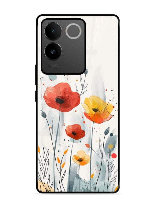 Poppy Fields Glossy Soft Edge Case for Iqoo Z7 Pro (5G) Chachhi