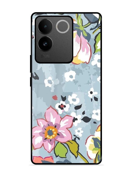 Floral Fantasy Glossy Soft Edge Case for Iqoo Z7 Pro (5G) Chachhi