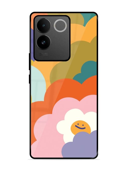 Happy Flower Power Glossy Soft Edge Case for Iqoo Z7 Pro (5G) Chachhi