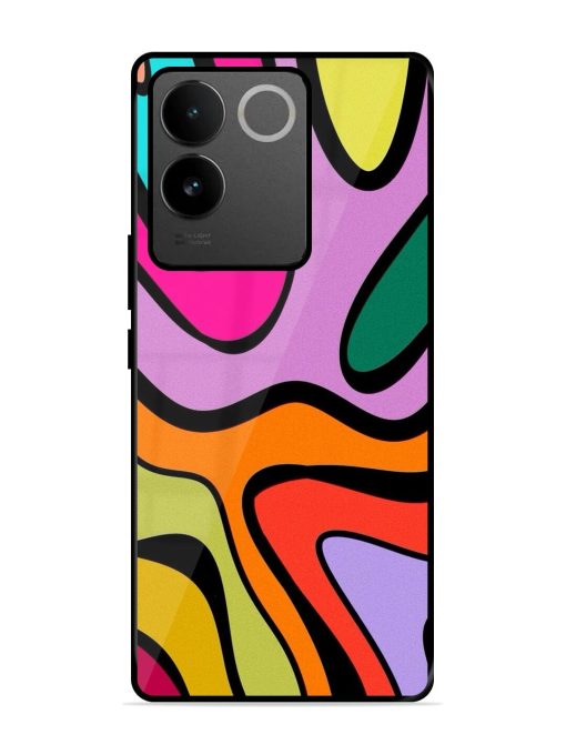 Groovy Swirls Glossy Soft Edge Case for Iqoo Z7 Pro (5G) Chachhi