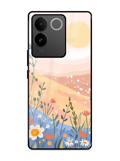 Golden Hour Blooms Glossy Soft Edge Case for Iqoo Z7 Pro (5G) Chachhi