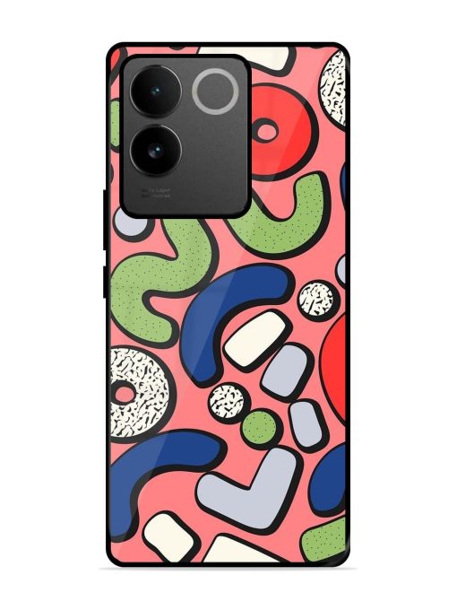 Groovy Geometric Shapes Glossy Soft Edge Case for Iqoo Z7 Pro (5G) Chachhi