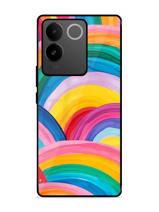 Rainbow Cascade Glossy Soft Edge Case for Iqoo Z7 Pro (5G) Chachhi