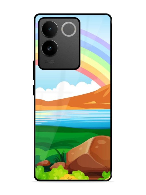 Rainbow Over The Lake Glossy Soft Edge Case for Iqoo Z7 Pro (5G) Chachhi