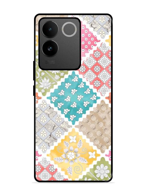 Patchwork Dreamscape Glossy Soft Edge Case for Iqoo Z7 Pro (5G) Chachhi