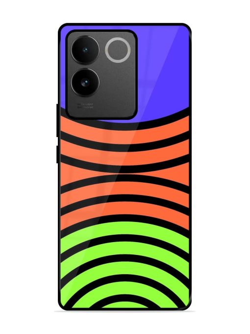 Psychedelic Stripe Symphony Glossy Soft Edge Case for Iqoo Z7 Pro (5G) Chachhi