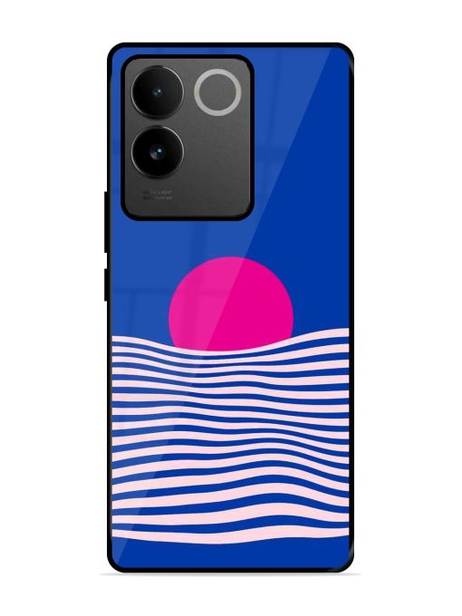 Pink Sunset Over Blue Waves Glossy Soft Edge Case for Iqoo Z7 Pro (5G) Chachhi