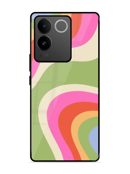 Wavy Rainbow Wonderland Glossy Soft Edge Case for Iqoo Z7 Pro (5G) Chachhi