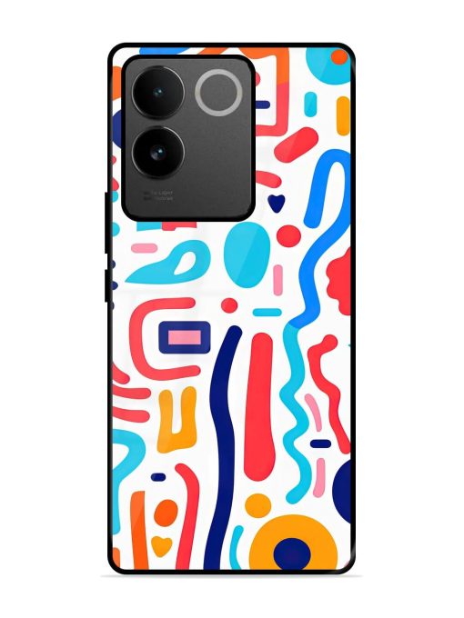 Whimsical Doodle Chaos Glossy Soft Edge Case for Iqoo Z7 Pro (5G)