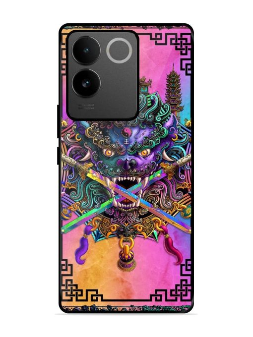 Psychedelic Fu Dog Tapestry Glossy Soft Edge Case for Iqoo Z7 Pro (5G) Chachhi