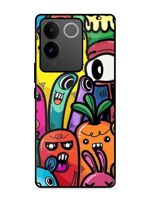 Whimsical Doodle Chaos Glossy Soft Edge Case for Iqoo Z7 Pro (5G) Chachhi