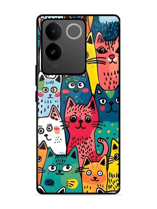 Feline Frenzy Glossy Soft Edge Case for Iqoo Z7 Pro (5G) Chachhi