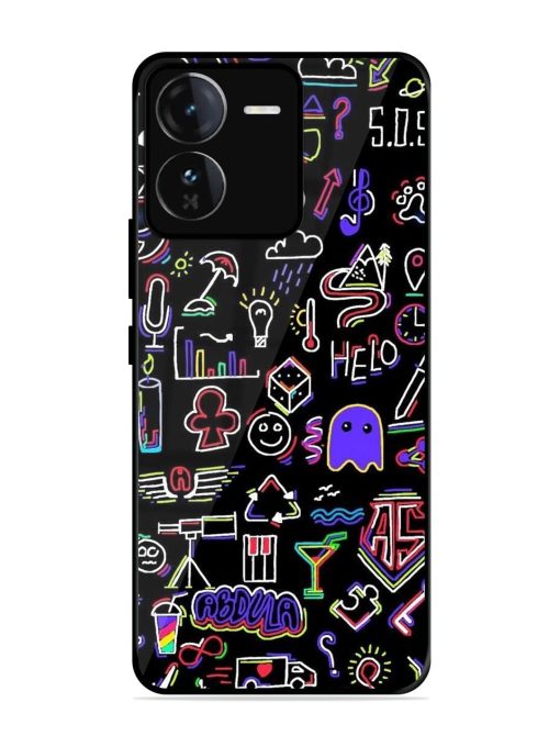 Neon Doodle Glossy Soft Edge Case for Iqoo Z9 (5G)