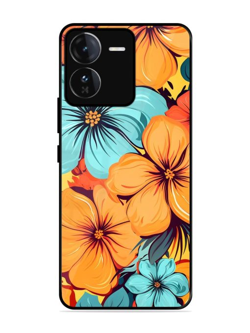 Tropical Bloom Glossy Soft Edge Case for Iqoo Z9 (5G) Chachhi