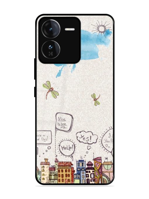 Doodle City Glossy Soft Edge Case for Iqoo Z9 (5G)