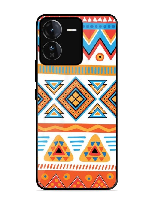 Vibrant Tribal Pattern Glossy Soft Edge Case for Iqoo Z9 (5G) Chachhi