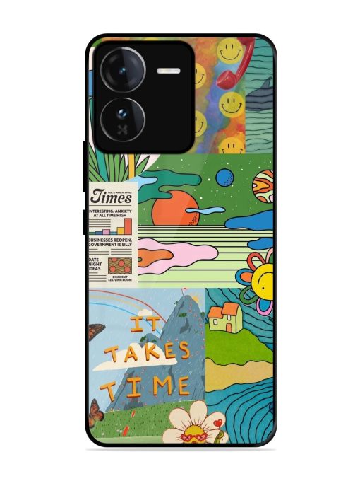 Groovy Vibes Glossy Soft Edge Case for Iqoo Z9 (5G) Chachhi