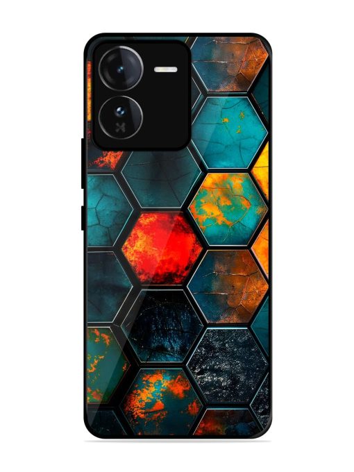 Hexagon Hive Glossy Soft Edge Case for Iqoo Z9 (5G) Chachhi