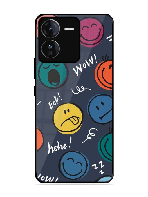 Emoticon Parade Glossy Soft Edge Case for Iqoo Z9 (5G) Chachhi