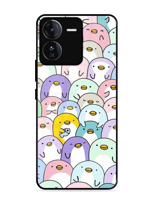 Penguin Party Glossy Soft Edge Case for Iqoo Z9 (5G) Chachhi