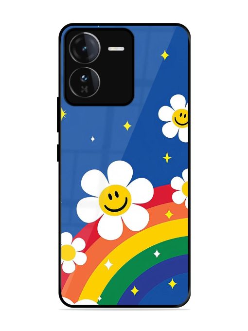 Happy Daisies And Rainbow Sky Glossy Soft Edge Case for Iqoo Z9 (5G) Chachhi