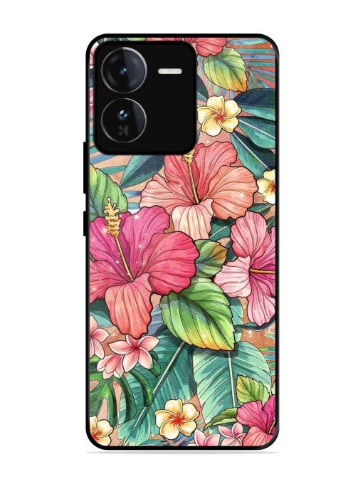 Tropical Tapestry Glossy Soft Edge Case for Iqoo Z9 (5G) Chachhi