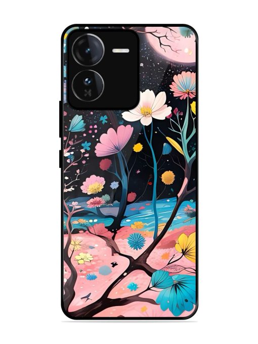 Cosmic Bloom Glossy Soft Edge Case for Iqoo Z9 (5G) Chachhi