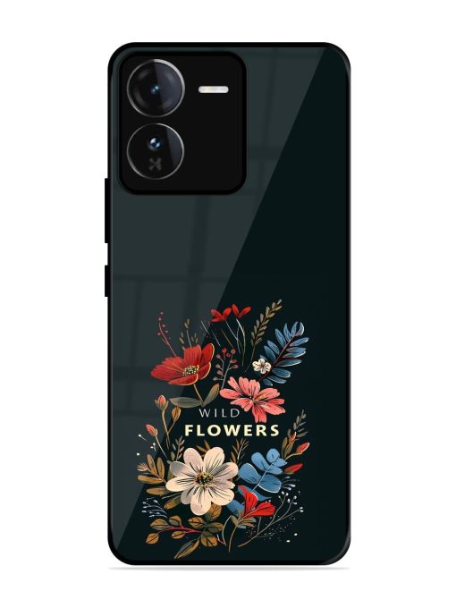 Dark Floral Glossy Soft Edge Case for Iqoo Z9 (5G) Chachhi