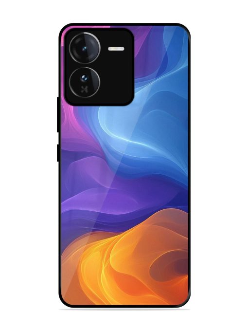 Cosmic Currents Glossy Soft Edge Case for Iqoo Z9 (5G) Chachhi