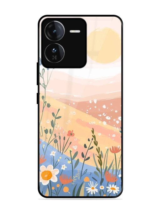 Golden Hour Blooms Glossy Soft Edge Case for Iqoo Z9 (5G) Chachhi