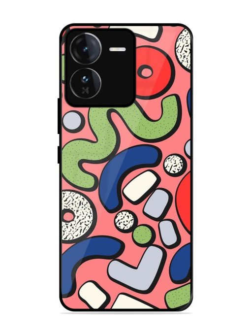 Groovy Geometric Shapes Glossy Soft Edge Case for Iqoo Z9 (5G)