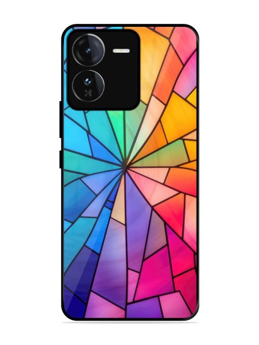 Stained Glass Kaleidoscope Of Colors Glossy Soft Edge Case for Iqoo Z9 (5G) Chachhi