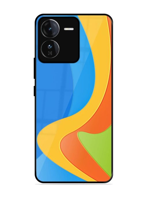 Curvy Color Cascade Glossy Soft Edge Case for Iqoo Z9 (5G) Chachhi