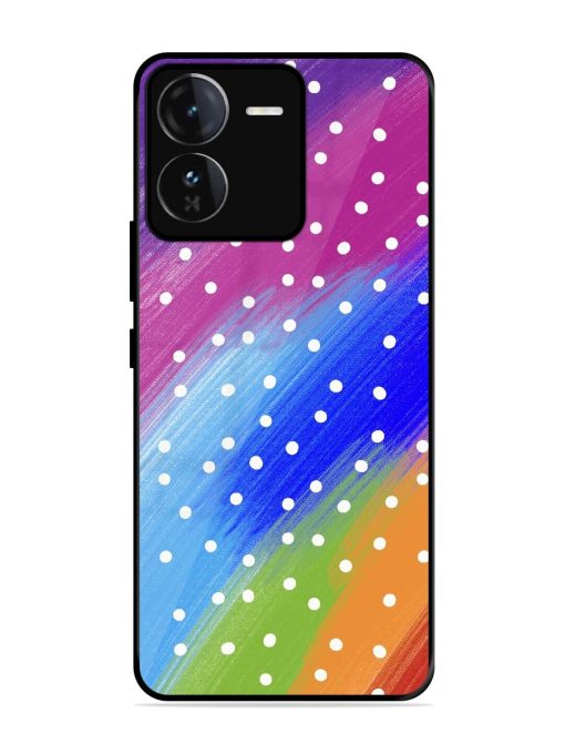 Rainbow Polka Dot Dream Glossy Soft Edge Case for Iqoo Z9 (5G) Chachhi