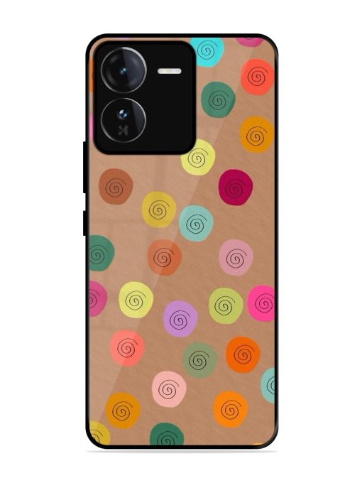 Swirly Dots On Kraft Glossy Soft Edge Case for Iqoo Z9 (5G) Chachhi