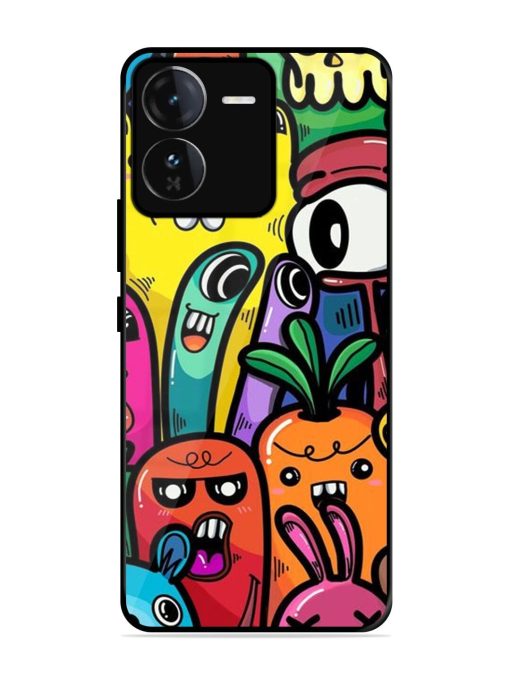 Whimsical Doodle Chaos Glossy Soft Edge Case for Iqoo Z9 (5G)