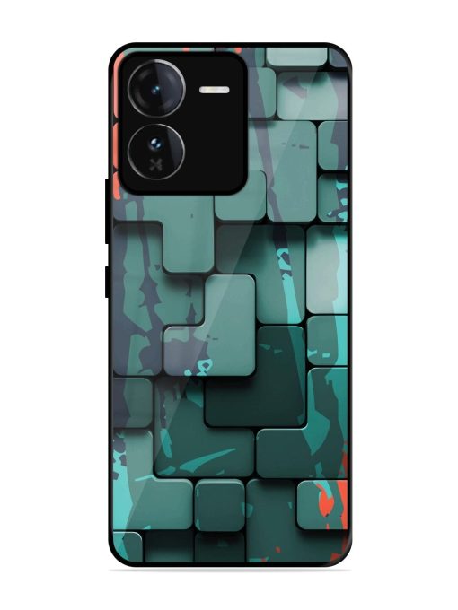 Abstract Geometric Mosaic Glossy Soft Edge Case for Iqoo Z9 (5G) Chachhi