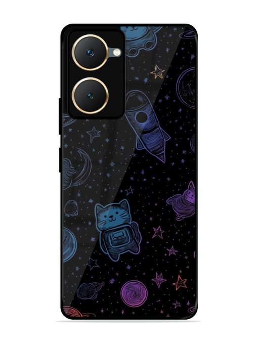 Cosmic Cat Chaos Glossy Soft Edge Case for Iqoo Z9 Lite (5G) Chachhi