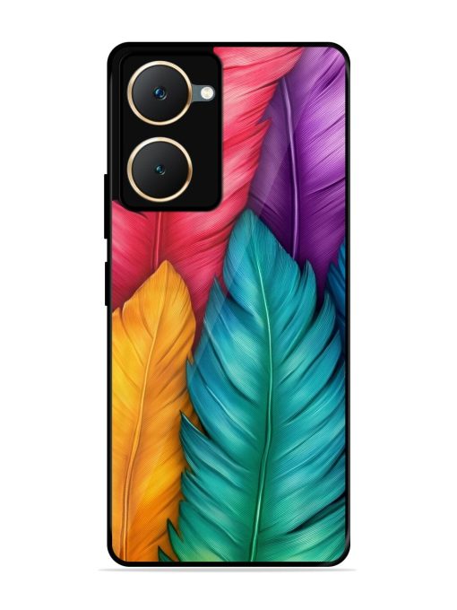 Rainbow Feathers Glossy Soft Edge Case for Iqoo Z9 Lite (5G) Chachhi