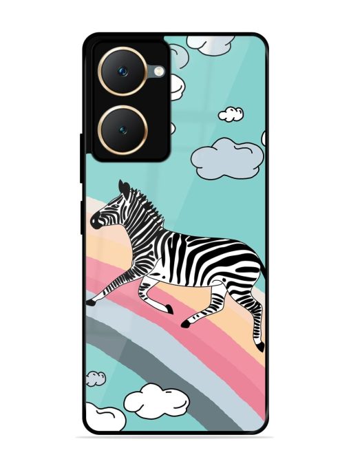 Zebra On A Rainbow Glossy Soft Edge Case for Iqoo Z9 Lite (5G) Chachhi