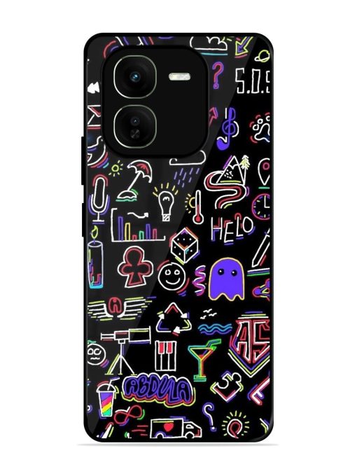 Neon Doodle Glossy Soft Edge Case for Iqoo Z9X (5G) Chachhi