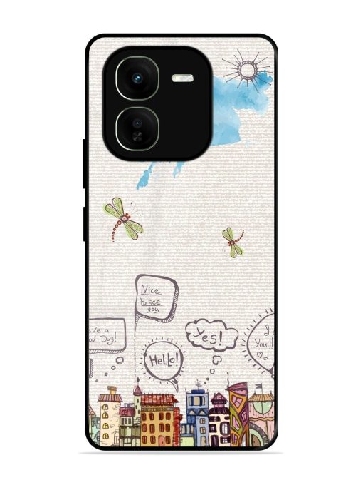 Doodle City Glossy Soft Edge Case for Iqoo Z9X (5G) Chachhi