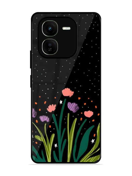 Midnight Bloom Glossy Soft Edge Case for Iqoo Z9X (5G) Chachhi